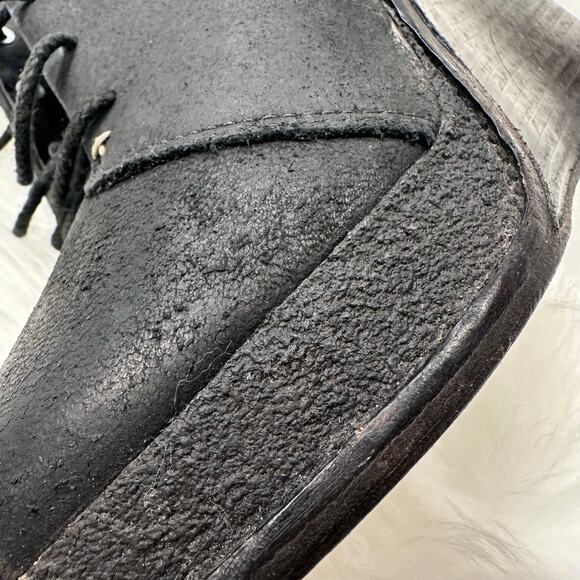 Rag & Bone Odval Leather Suede Distressed Wedge Ankle Booties - Picture 10 of 11